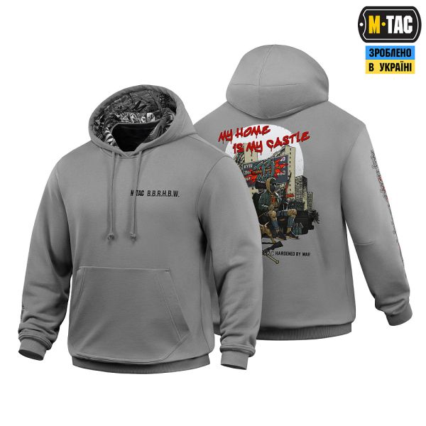 M-Tac кофта Hoodie My Home is my Castle Oversize Hard Light Grey