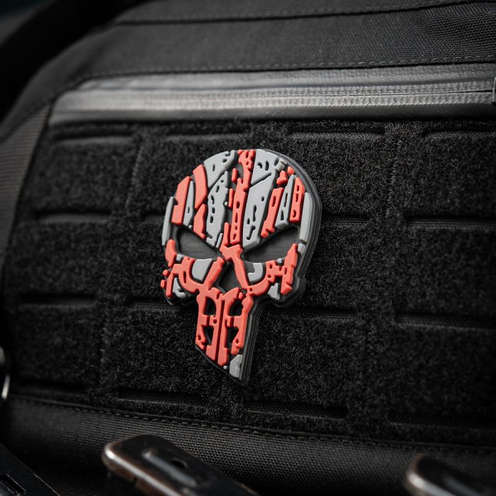 M-Tac нашивка Ukrainian Punisher 3D PVC Red/Black type 2