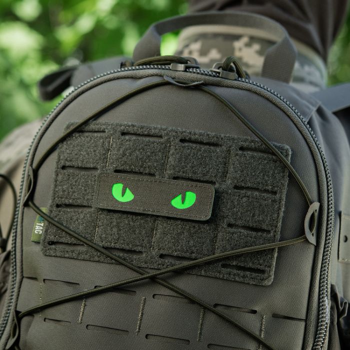 M-Tac нашивка Cat Eyes Laser Cut Ranger Green/Green/GID