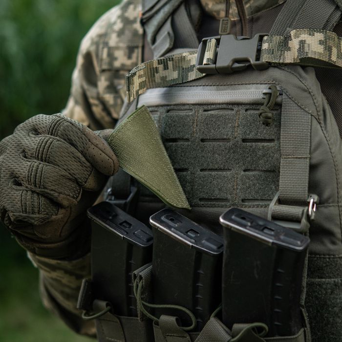 Нашивка герб України PVC великий олива