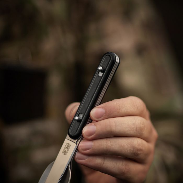 M-Tac столовий набір роз'ємний (3 елемента) Black/Steel
