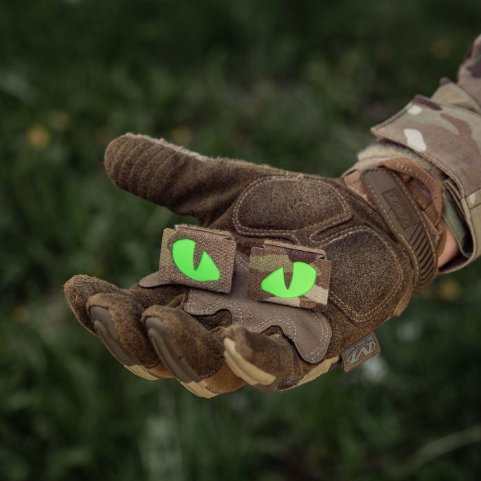 M-Tac нашивка Tiger Eyes Laser Cut (пара) Multicam/Green/GID