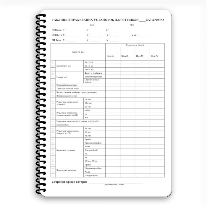 Ecopybook Tactical Блокнот Старшого офіцера батареї