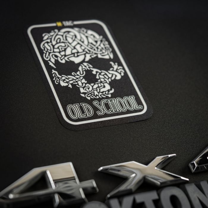M-Tac наклейка Old School Small світловідбиваюча Black