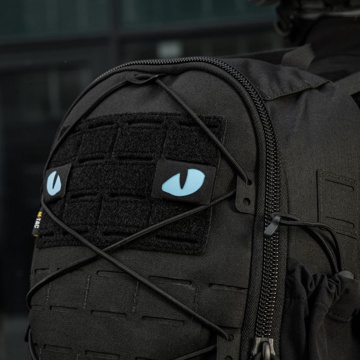 M-Tac нашивка Tiger Eyes Laser Cut (пара) Black/Blue/GID