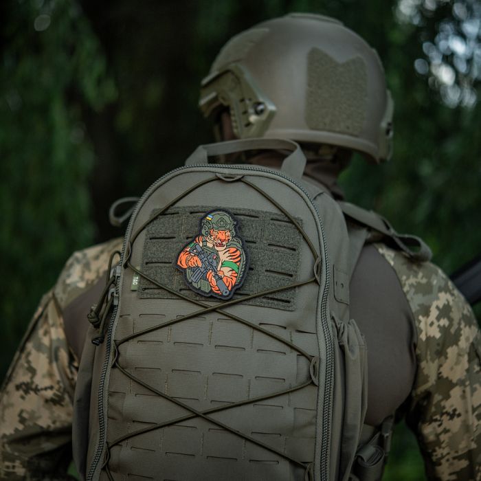 M-Tac нашивка Тигр Зелений скотч PVC olive