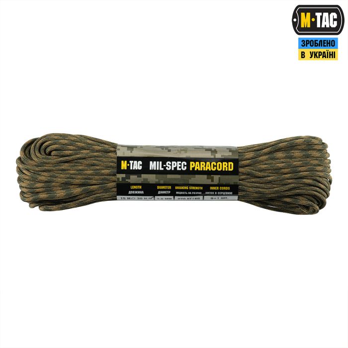 M-Tac паракорд 550 mil-spec 30m Coyote/Ranger Green