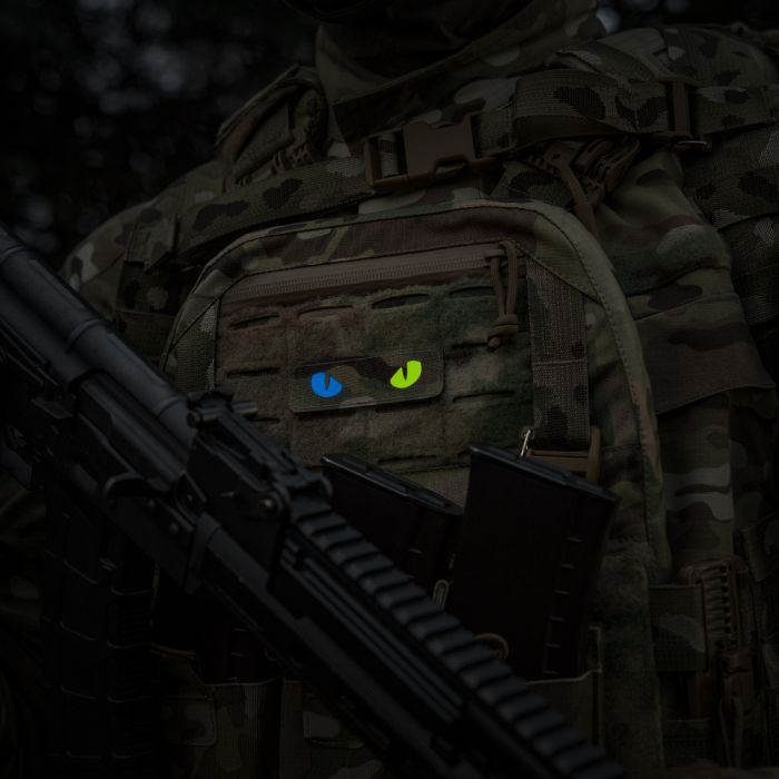 M-Tac нашивка Cat Eyes Laser Cut Multicam/Yellow/Blue/GID