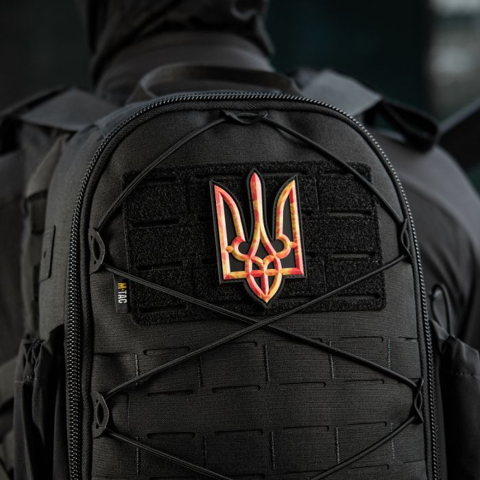 Нашивка Тризуб PVC великий вогонь