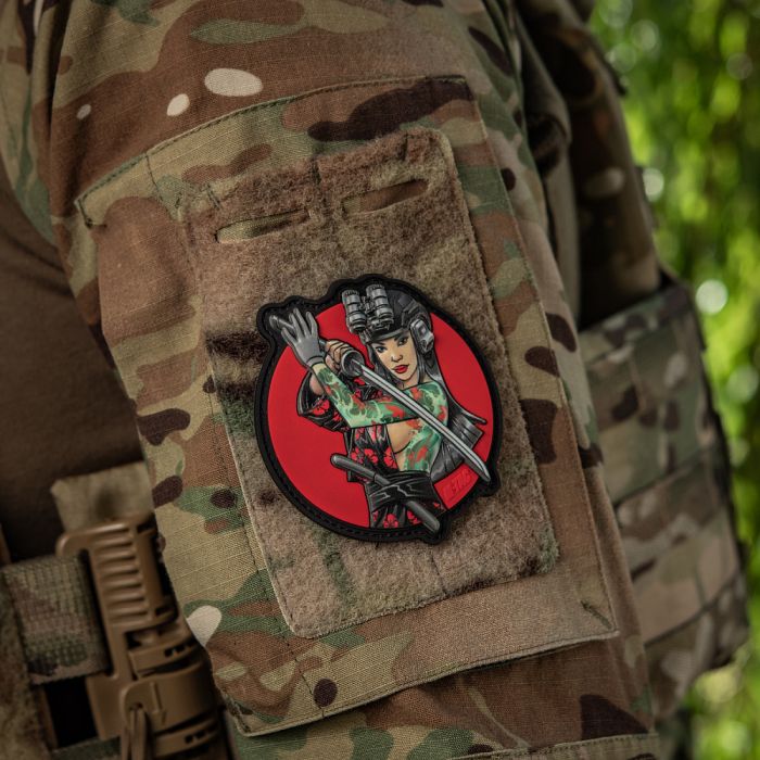 M-Tac нашивка Tactical girl №3 Водограй Бірюза PVC