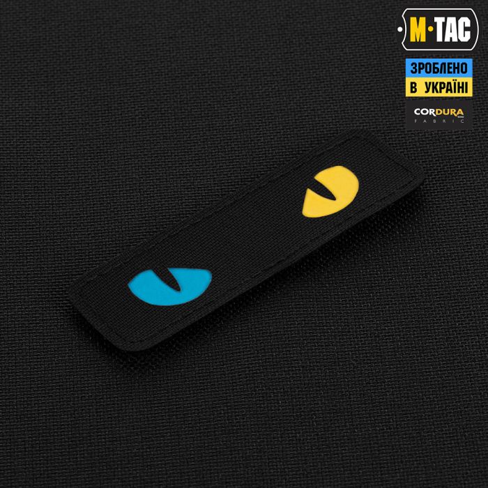 M-Tac нашивка Cat Eyes Laser Cut Black/Yellow/Blue/GID