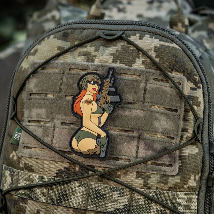 M-Tac нашивка Tactical girl №4 PVC Руда