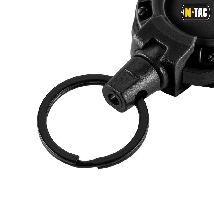 M-Tac карабин зі шнуром для ключів Black
