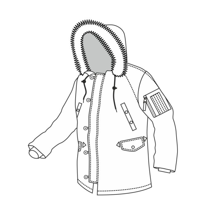 M-Tac парка N3B Зимове Сонце сіра