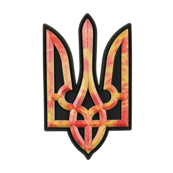 Нашивка Тризуб PVC великий вогонь