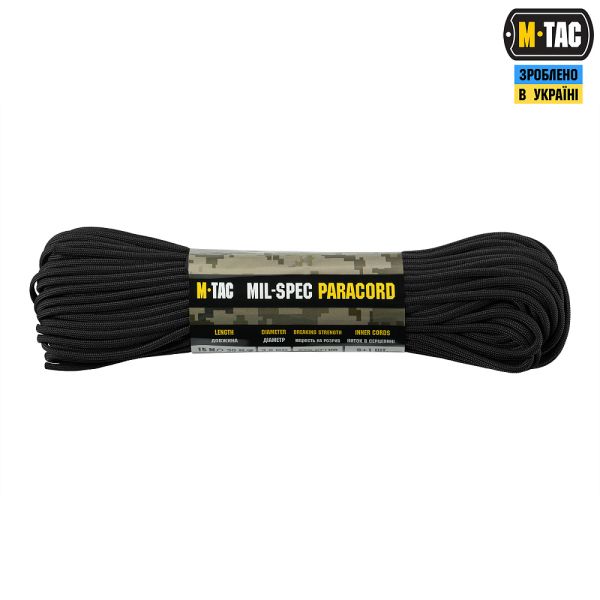 M-Tac паракорд 550 mil-spec 30m Black