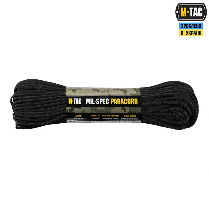 M-Tac паракорд 550 mil-spec 30m Black