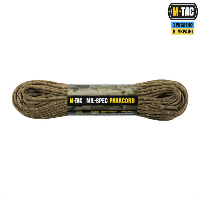 M-Tac паракорд 550 mil-spec 30m Coyote Reflective