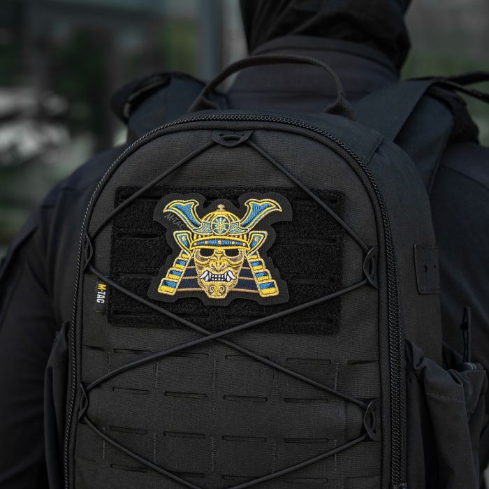 M-Tac нашивка Маска самурая (вишивка) Black