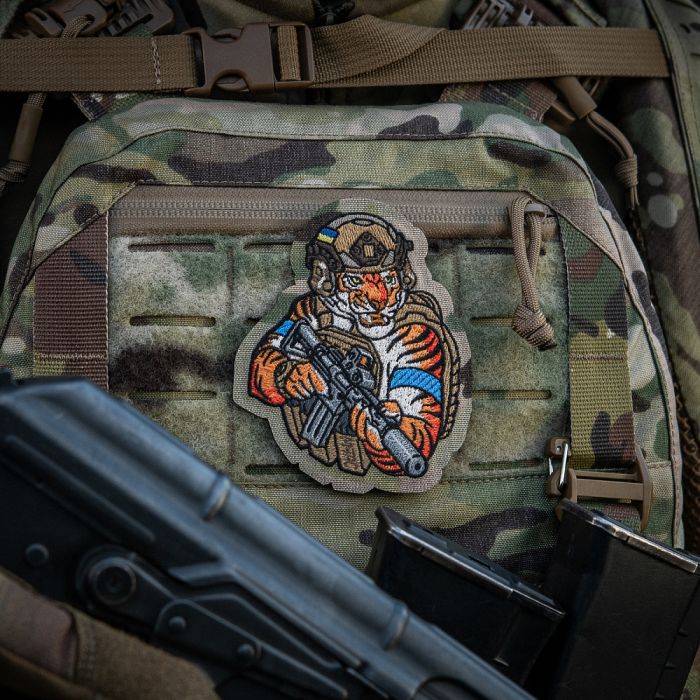M-Tac нашивка Tiger (вишивка) Multicam/Coyote/Blue