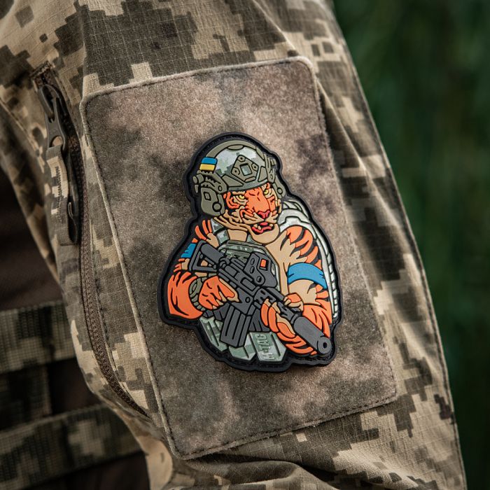M-Tac нашивка Тигр Блакитний скотч PVC MМ14