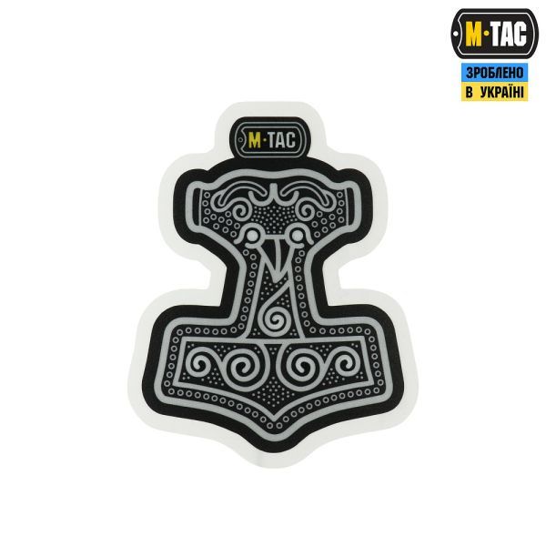 M-Tac наклейка Mjölnir Small світловідбиваюча Black