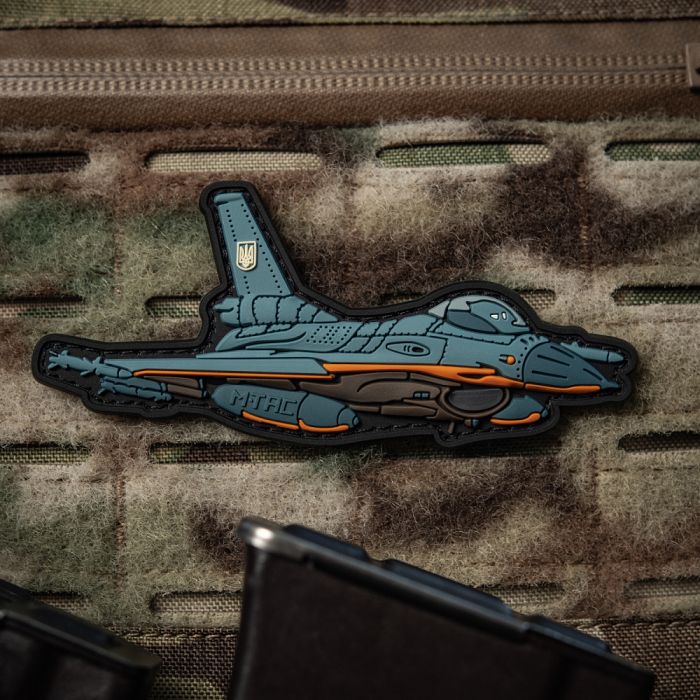 M-Tac нашивка F-16 PVC Blue