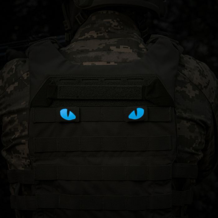 M-Tac нашивка Tiger Eyes Laser Cut (пара) Ranger Green/Blue/GID