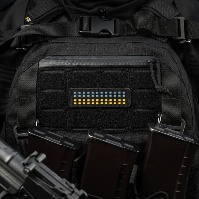 M-Tac нашивка прапор України 25х80 Laser Cut Black/Yellow/Blue/GID