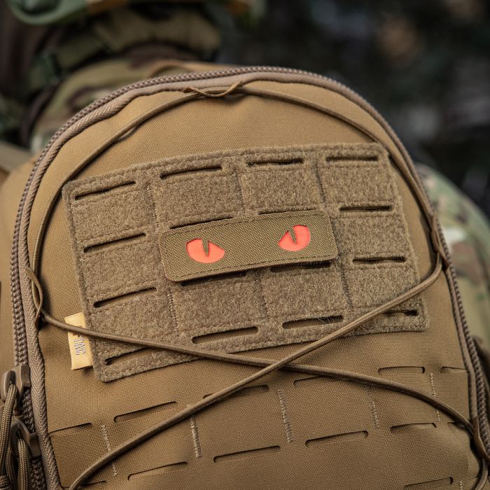 M-Tac нашивка Cat Eyes Laser Cut Coyote/Red/GID
