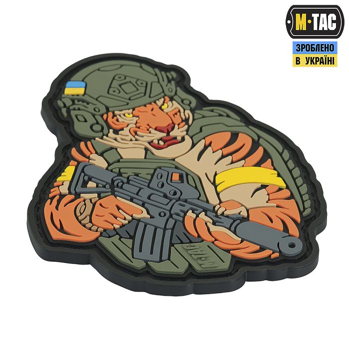 M-Tac нашивка Тигр Жовтий скотч PVC olive