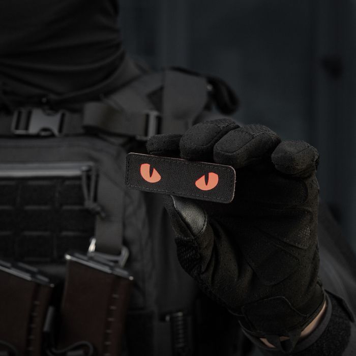 M-Tac нашивка Cat Eyes Laser Cut Black/Red/GID