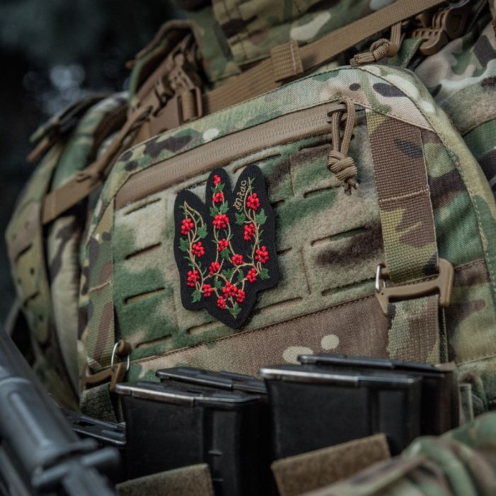 M-Tac нашивка Тризуб калина (вишивка) Black