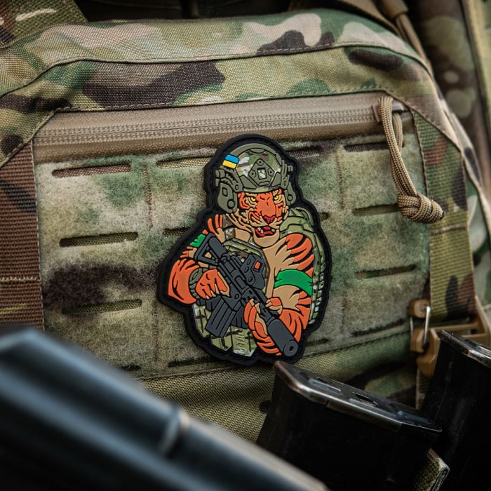 M-Tac нашивка Тигр Зелений скотч PVC MC