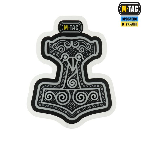 M-Tac наклейка Mjölnir Large світловідбиваюча Black