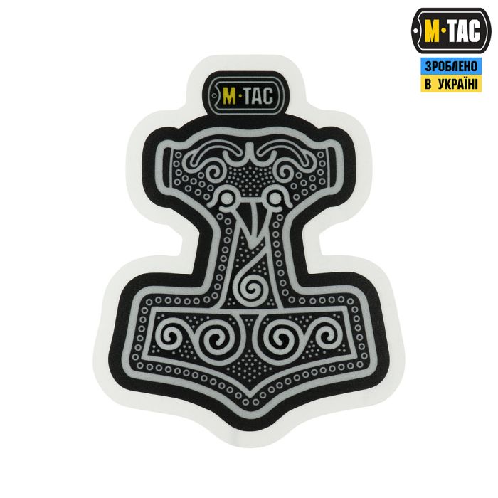 M-Tac наклейка Mjölnir Large світловідбиваюча Black