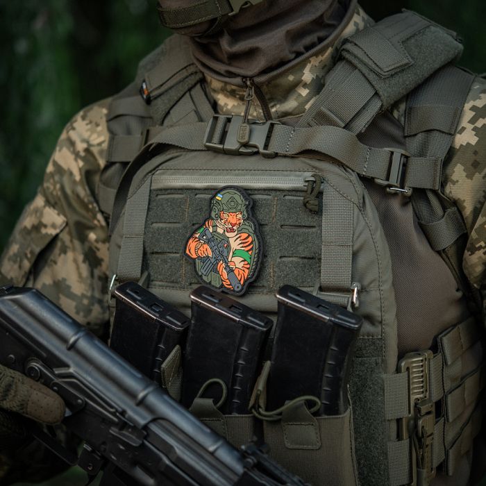 M-Tac нашивка Тигр Зелений скотч PVC olive