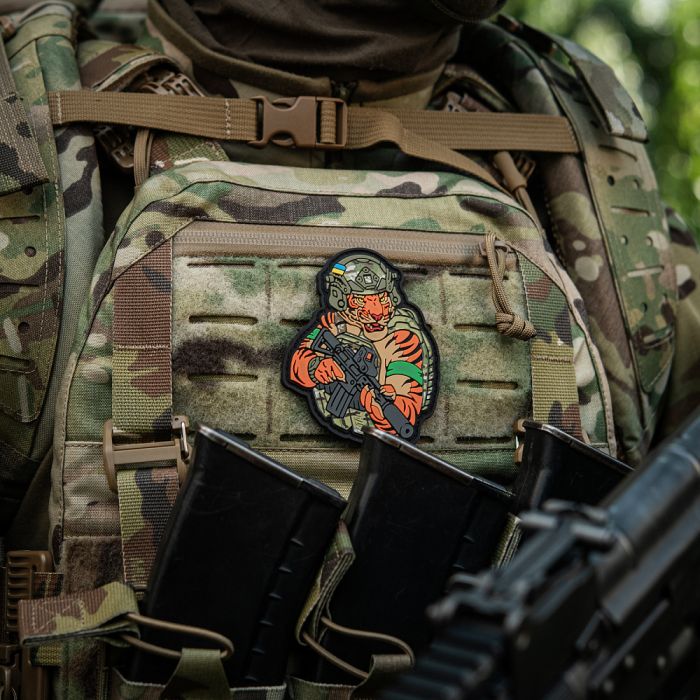 M-Tac нашивка Тигр Зелений скотч PVC MC