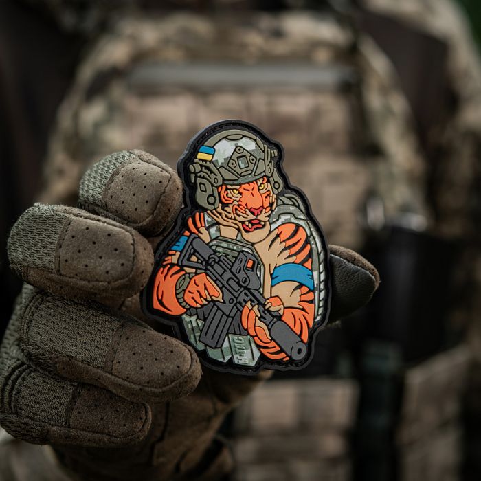 M-Tac нашивка Тигр Блакитний скотч PVC MМ14