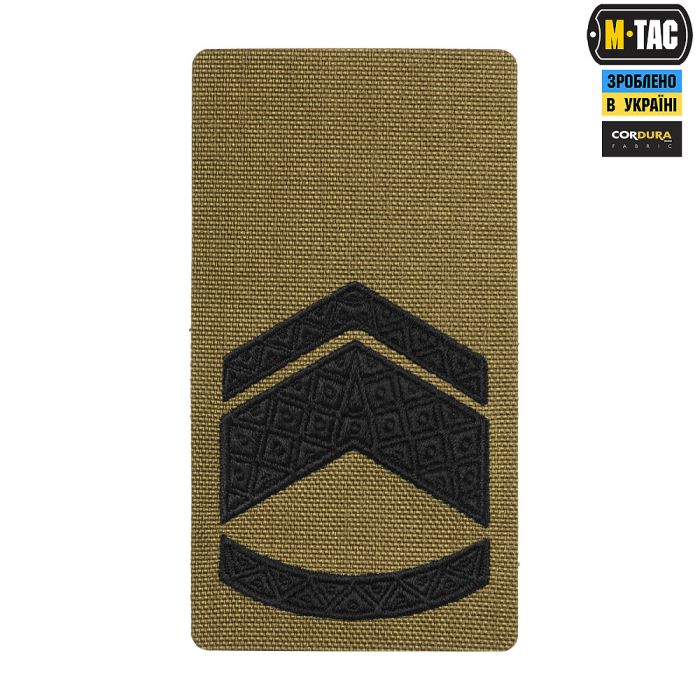 M-Tac погон на липучці Майстер сержант (вишивка) Coyote