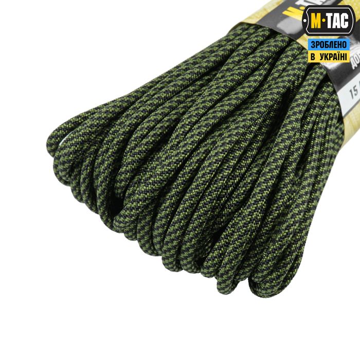 M-Tac паракорд 550 type III 30m Black/Grass Stairs