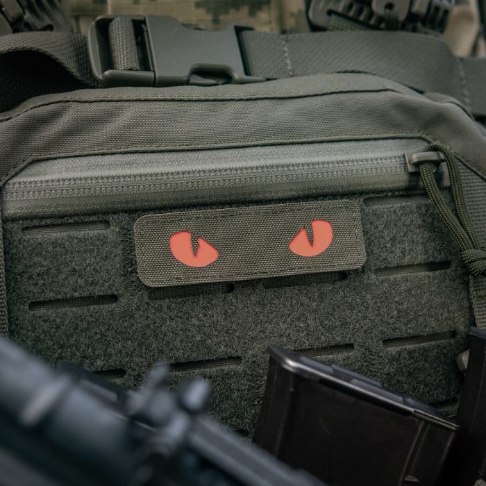 M-Tac нашивка Cat Eyes Laser Cut Ranger Green/Red/GID