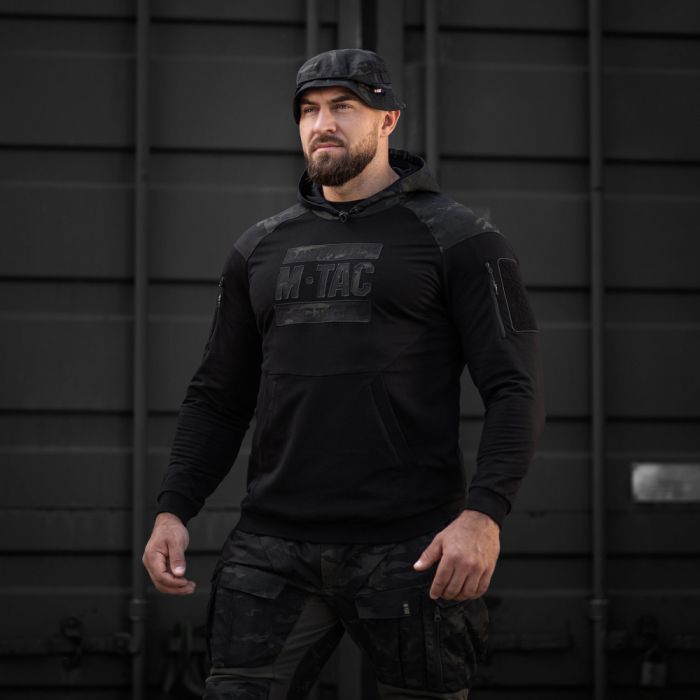 M-Tac кофта Hoodie Combat Black Edition Black Multicam