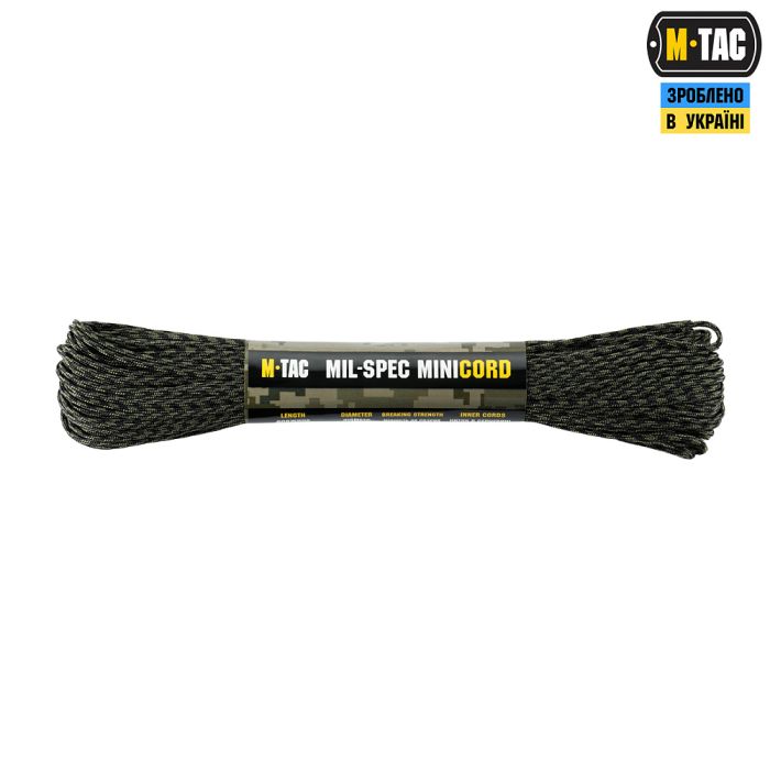 M-Tac паракорд Minicord Mil-Spec 30m Black Forest