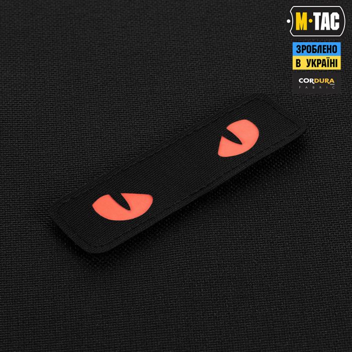 M-Tac нашивка Cat Eyes Laser Cut Black/Red/GID