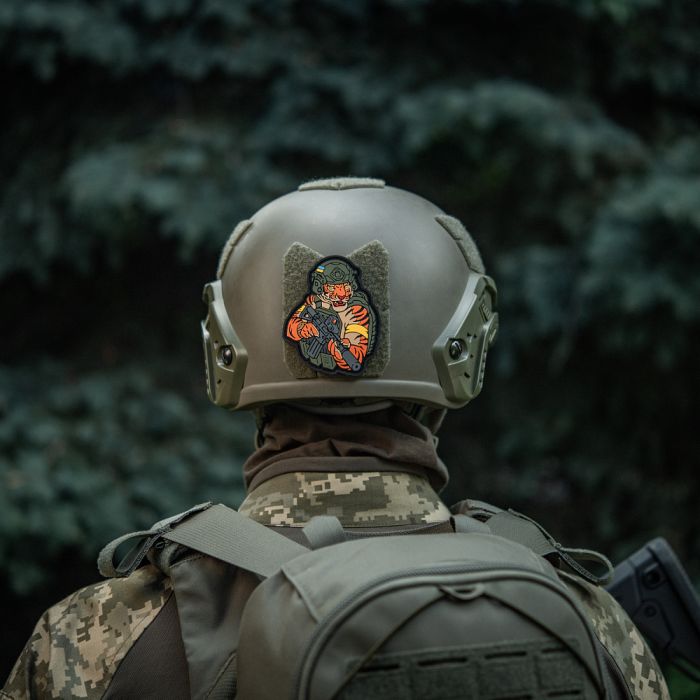 M-Tac нашивка Тигр Жовтий скотч PVC olive