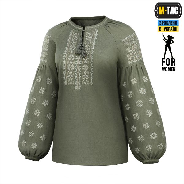 M-Tac вишиванка жіноча 100% льон тип 2 олива