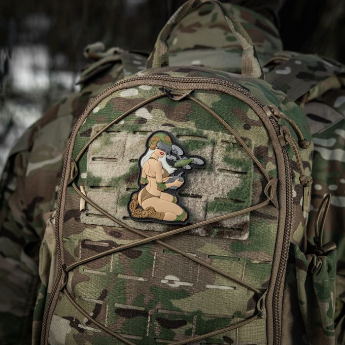 M-Tac нашивка Tactical girl №6 PVC White/Coyote/Olive V2