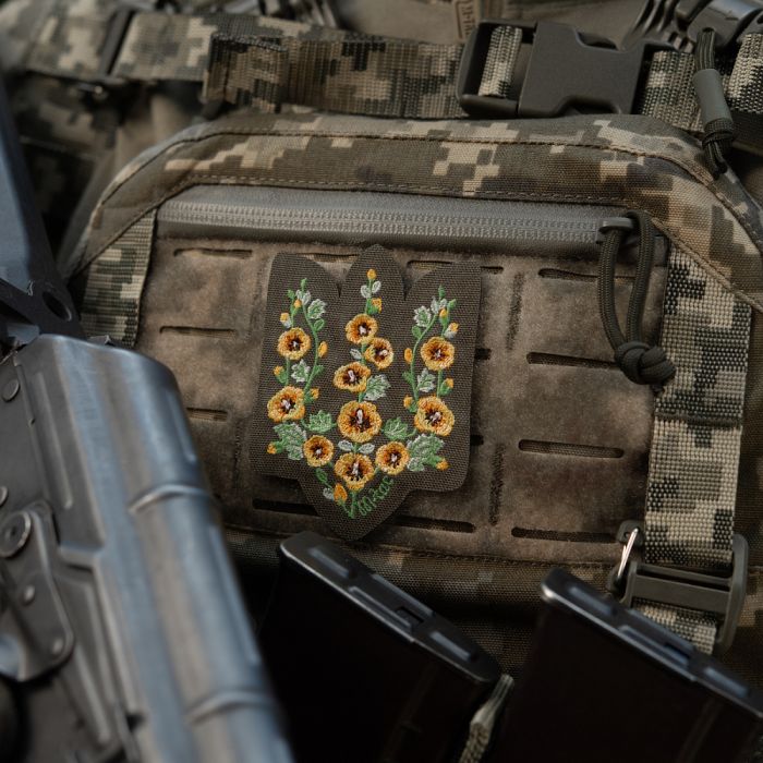 M-Tac нашивка Тризуб Мальви (вишивка) Ranger Green