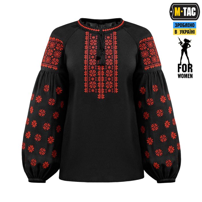 M-Tac вишиванка жіноча 100% льон чорна